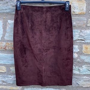 Vintage Lanna Brown Suede A-line Skirt
